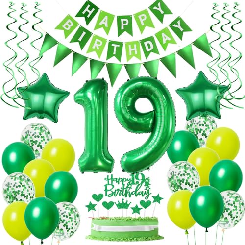 Ballons 19 Geburtstag Junge Mädchen Grün Luftballons 19. Geburtstag Junge Mädchen deko 19. Geburtstag Mädchen Grün Tortendeko 19 Geburtstag Junge Geburtstagsdeko 19 Jahre Mädchen Junge dekoration Ballons 19 Geburtstag Junge Mädchen Grün Luftballons 19. Geburtstag Junge Mädchen deko 19. Geburtstag Mädchen Grün Tortendeko 19 Geburtstag Junge Geburtstagsdeko 19 Jahre Mädchen Junge dekoration von Hongyantech