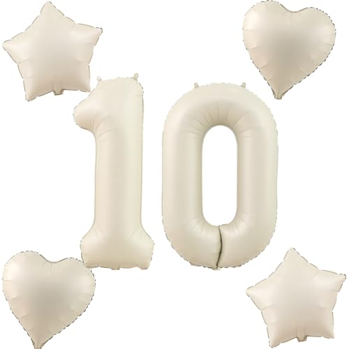 Beige Luftballons Zahl 10+4 pcs herz/stern Folienballon Zahl 10 .Geburtstag mädchen,40" Riesenzahl Ballons 10.geburtstagsdeko Jungen,Zahlenballon 10, Helium Ballons 10 Zahlen Luftballons Beige Luftballons Zahl 10+4 pcs herz/stern Folienballon Zahl 10 .Geburtstag mädchen,40" Riesenzahl Ballons 10.geburtstagsdeko Jungen,Zahlenballon 10, Helium Ballons 10 Zahlen Luftballons von Hongyantech