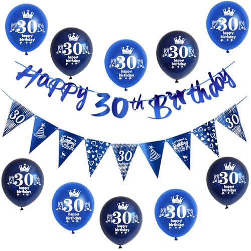 Blau Girlande Happy 30th Birthday Banner + 30 Geburtstag Dreiecksflaggen + 30 pcs 30 Geburtstag luftballons 30 Geburtstag deko für mann,deko 30. Geburtstag mann geburtstagsdeko 30 jahre männer Blau Girlande Happy 30th Birthday Banner + 30 Geburtstag Dreiecksflaggen + 30 pcs 30 Geburtstag luftballons 30 Geburtstag deko für mann,deko 30. Geburtstag mann geburtstagsdeko 30 jahre männer von Hongyantech