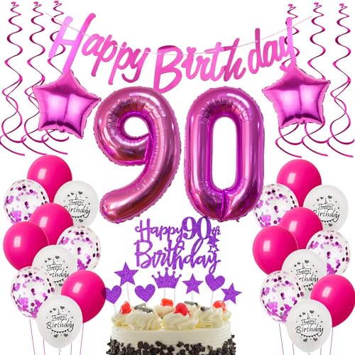 Deko 90. Geburtstag Frauen luftballons 90 Geburtstag Deko Geschenk für 90. Geburtstag Frauen rosa 90. Geburtstag Tortendeko 90 Frau Geburtstagsdeko 90 jahre Frau Geburtstag dekoration rosa Deko 90. Geburtstag Frauen luftballons 90 Geburtstag Deko Geschenk für 90. Geburtstag Frauen rosa 90. Geburtstag Tortendeko 90 Frau Geburtstagsdeko 90 jahre Frau Geburtstag dekoration rosa von Hongyantech