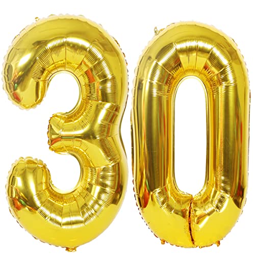 Helium Luftballons 30 gold Geburtstagsdeko 40" 30 Geburtstag Party Deko Supplies,ballon 30 geburtstag,30 luftballon gold,folienballon 30 geburtstag mann frau ballon 30 geburtstag deko gold(30) von Hongyantech
