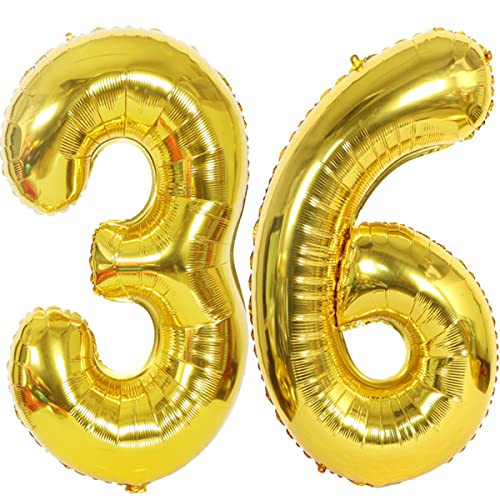 Helium Luftballons 36 gold Geburtstagsdeko 40" 36 Geburtstag Party Deko Supplies,ballon 36 geburtstag,36 luftballon gold,folienballon 36 geburtstag mann frau ballon 36 geburtstag deko gold(36) von Hongyantech