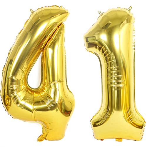 Helium Luftballons 41 gold Geburtstagsdeko 40" 41 Geburtstag Party Deko Supplies,ballon 41 geburtstag,41 luftballon gold,folienballon 41 geburtstag mann frau ballon 41 geburtstag deko gold(41) von Hongyantech