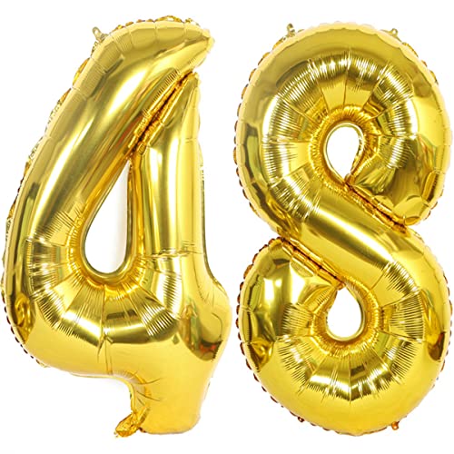 Helium Luftballons 48 gold Geburtstagsdeko 40" 48 Geburtstag Party Deko Supplies,ballon 48 geburtstag,48 luftballon gold,folienballon 48 geburtstag mann frau ballon 48 geburtstag deko gold(48) von Hongyantech