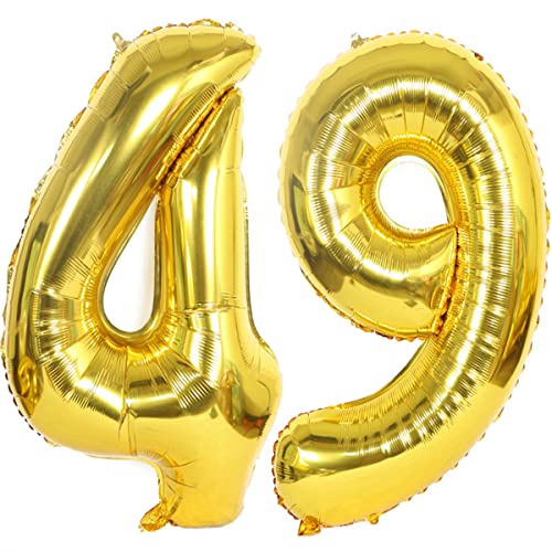 Helium Luftballons 49 gold Geburtstagsdeko 40" 49 Geburtstag Party Deko Supplies,ballon 49 geburtstag,49 luftballon gold,folienballon 49 geburtstag mann frau ballon 49 geburtstag deko gold(49) von Hongyantech
