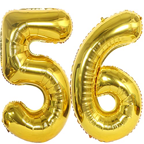Helium Luftballons 56 gold Geburtstagsdeko 40" 56 Geburtstag Party Deko Supplies,ballon 56 geburtstag,56 luftballon gold,folienballon 56 geburtstag mann frau ballon 56 geburtstag deko gold(56) von Hongyantech