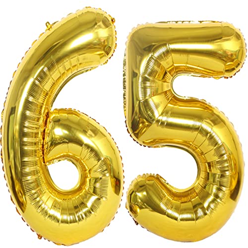 Helium Luftballons 65 gold Geburtstagsdeko 40" 65 Geburtstag Party Deko Supplies,ballon 65 geburtstag,65 luftballon gold,folienballon 65 geburtstag mann frau ballon 65 geburtstag deko gold(65) von Hongyantech