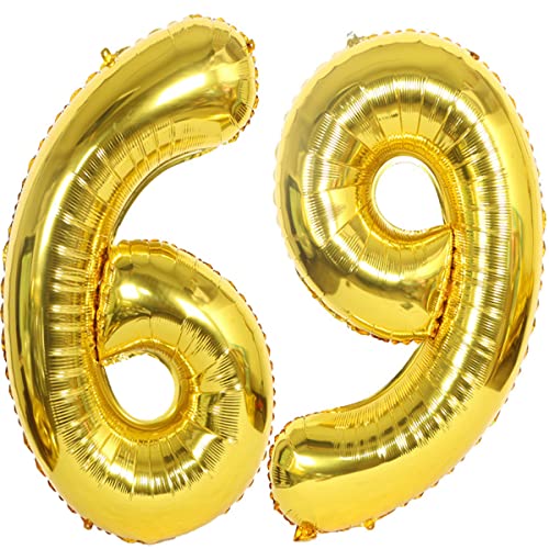 Helium Luftballons 69 gold Geburtstagsdeko 40" 69 Geburtstag Party Deko Supplies,ballon 69 geburtstag,69 luftballon gold,folienballon 69 geburtstag mann frau ballon 69 geburtstag deko gold(69) von Hongyantech