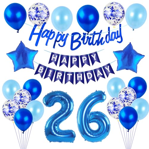 Luftballons 26 .Geburtstag Deko Mann blau Folien ballon 26 Geburtstag Deko Mann geburtstagsdeko 26 jahre geburtstag dekoration Mann, deko 26. Geburtstag Männer deko girlande 26 Geburtstag banner Luftballons 26 .Geburtstag Deko Mann blau Folien ballon 26 Geburtstag Deko Mann geburtstagsdeko 26 jahre geburtstag dekoration Mann, deko 26. Geburtstag Männer deko girlande 26 Geburtstag banner von Hongyantech