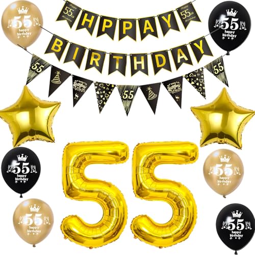 Luftballon 55. Geburtstag Dekoration Mann frauen Schwarz Gold 55 Geburtstag Mann Party Deko geburtstagsdeko 55 jahre frauen 55 Geburtstag Banner Wimpelkette 55 Geburtstag männer Dekoration Luftballon 55. Geburtstag Dekoration Mann frauen Schwarz Gold 55 Geburtstag Mann Party Deko geburtstagsdeko 55 jahre frauen 55 Geburtstag Banner Wimpelkette 55 Geburtstag männer Dekoration von Hongyantech
