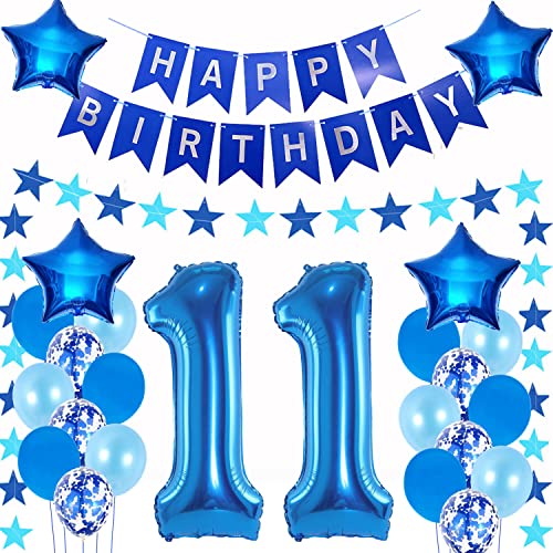 Luftballons 11. geburtstag junge deko blau,Geburtstagsdeko 11 jahre junge,Folienballon 11 Geburtstag Dekoration junge,deko 11. Geburtstag junge Deko blau,geburtstags banner 11 geburtstag deko junge von Hongyantech