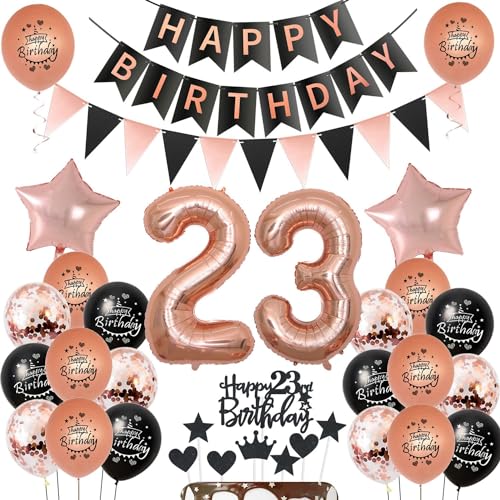 Luftballons 23 Geburtstag deko Frauen Schwarz rosegold ,ballon 23.Geburtstag deko für Frauen,deko 23 Geburtstag Frauen Tortendeko 23.geburtstag Frauen ,Geburtstagsdeko 23 jahre Frau Dekoration Luftballons 23 Geburtstag deko Frauen Schwarz rosegold ,ballon 23.Geburtstag deko für Frauen,deko 23 Geburtstag Frauen Tortendeko 23.geburtstag Frauen ,Geburtstagsdeko 23 jahre Frau Dekoration von Hongyantech