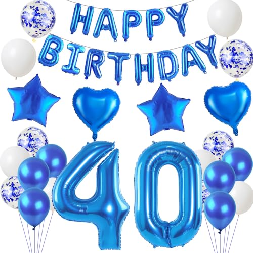 Luftballons 40. Geburtstags deko Mann blau set, Geburtstagsdeko 40 jahre Geburtstag Dekoration Mann blau ,Folien ballons 40 Geburtstag deko banner,girlande deko 40. geburtstag Mann deko Luftballons 40. Geburtstags deko Mann blau set, Geburtstagsdeko 40 jahre Geburtstag Dekoration Mann blau ,Folien ballons 40 Geburtstag deko banner,girlande deko 40. geburtstag Mann deko von Hongyantech