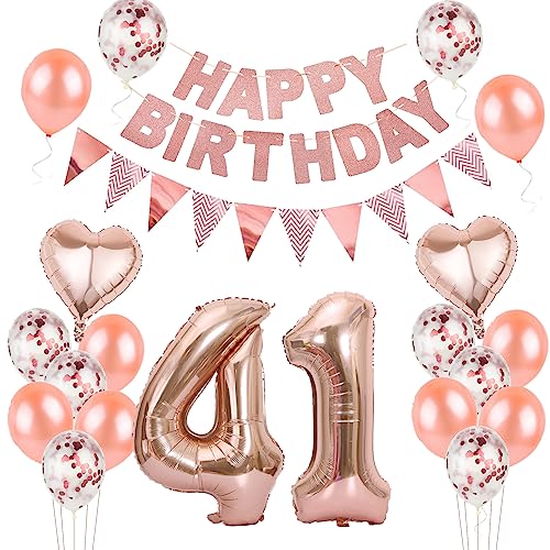 Luftballons 41. geburtstag Frauen deko rosegold,Geburtstagsdeko 41 jahre Frauen,ballons 41 Geburtstag Dekoration,deko 41. Geburtstag Frauen Deko rosegold,geburtstags banner 41 geburtstag deko Luftballons 41. geburtstag Frauen deko rosegold,Geburtstagsdeko 41 jahre Frauen,ballons 41 Geburtstag Dekoration,deko 41. Geburtstag Frauen Deko rosegold,geburtstags banner 41 geburtstag deko von Hongyantech