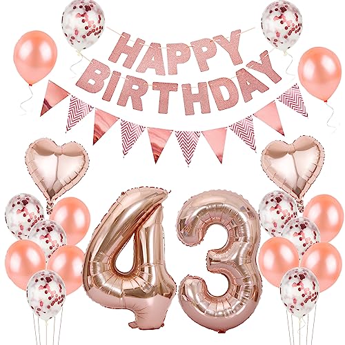 Luftballons 43. geburtstag Frauen deko rosegold,Geburtstagsdeko 43 jahre Frauen,ballons 43 Geburtstag Dekoration,deko 43. Geburtstag Frauen Deko rosegold,geburtstags banner 43 geburtstag deko Luftballons 43. geburtstag Frauen deko rosegold,Geburtstagsdeko 43 jahre Frauen,ballons 43 Geburtstag Dekoration,deko 43. Geburtstag Frauen Deko rosegold,geburtstags banner 43 geburtstag deko von Hongyantech