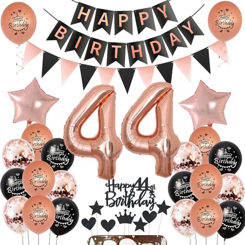 Luftballons 44 Geburtstag deko Frauen Schwarz rosegold,ballon 44.Geburtstag deko für Frauen,deko 44 Geburtstag Frauen Tortendeko 44.geburtstag Frauen,Geburtstagsdeko 44 jahre Frau Dekoration Luftballons 44 Geburtstag deko Frauen Schwarz rosegold,ballon 44.Geburtstag deko für Frauen,deko 44 Geburtstag Frauen Tortendeko 44.geburtstag Frauen,Geburtstagsdeko 44 jahre Frau Dekoration von Hongyantech