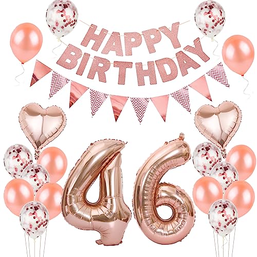 Luftballons 46. geburtstag Frauen deko rosegold,Geburtstagsdeko 46 jahre Frauen,ballons 46 Geburtstag Dekoration,deko 46. Geburtstag Frauen Deko rosegold,geburtstags banner 46 geburtstag deko Luftballons 46. geburtstag Frauen deko rosegold,Geburtstagsdeko 46 jahre Frauen,ballons 46 Geburtstag Dekoration,deko 46. Geburtstag Frauen Deko rosegold,geburtstags banner 46 geburtstag deko von Hongyantech