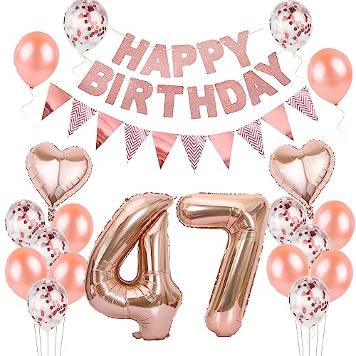 Luftballons 47. geburtstag Frauen deko rosegold,Geburtstagsdeko 47 jahre Frauen,ballons 47 Geburtstag Dekoration,deko 47. Geburtstag Frauen Deko rosegold,geburtstags banner 47 geburtstag deko Luftballons 47. geburtstag Frauen deko rosegold,Geburtstagsdeko 47 jahre Frauen,ballons 47 Geburtstag Dekoration,deko 47. Geburtstag Frauen Deko rosegold,geburtstags banner 47 geburtstag deko von Hongyantech