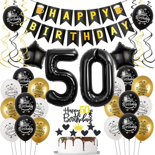 Luftballons 50. Geburtstag Schwarz Golden, Geburtstagsdeko 50 Jahre Mann Frauen, Ballon 50. Geburtstag, Folienballon Zahl 50, deko 50. geburtstag Frauen, Schwarz Tortendeko 50 Geburtstag Mann Deko Luftballons 50. Geburtstag Schwarz Golden, Geburtstagsdeko 50 Jahre Mann Frauen, Ballon 50. Geburtstag, Folienballon Zahl 50, deko 50. geburtstag Frauen, Schwarz Tortendeko 50 Geburtstag Mann Deko von Hongyantech