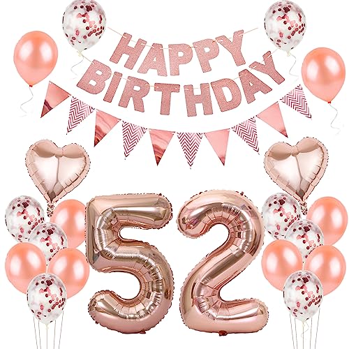Luftballons 52. geburtstag Frauen deko rosegold,Geburtstagsdeko 52 jahre Frauen,ballons 52 Geburtstag Dekoration,deko 52. Geburtstag Deko rosegold,geburtstags banner 52 deko Luftballons 52. geburtstag Frauen deko rosegold,Geburtstagsdeko 52 jahre Frauen,ballons 52 Geburtstag Dekoration,deko 52. Geburtstag Deko rosegold,geburtstags banner 52 deko von Hongyantech