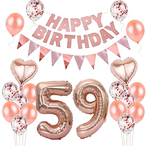 Luftballons 59. geburtstag Frauen deko rosegold,Geburtstagsdeko 59 jahre Frauen,ballons 59 Geburtstag Dekoration,deko 59. Geburtstag Frauen Deko rosegold,geburtstags banner 59 geburtstag deko Luftballons 59. geburtstag Frauen deko rosegold,Geburtstagsdeko 59 jahre Frauen,ballons 59 Geburtstag Dekoration,deko 59. Geburtstag Frauen Deko rosegold,geburtstags banner 59 geburtstag deko von Hongyantech