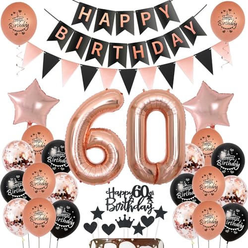 Luftballons 60 Geburtstag deko Frauen Schwarz rosegold ,ballon 60.Geburtstag deko für Frauen,deko 60 Geburtstag Frauen Tortendeko 60.geburtstag Frauen ,Geburtstagsdeko 60 jahre Frau Dekoration Luftballons 60 Geburtstag deko Frauen Schwarz rosegold ,ballon 60.Geburtstag deko für Frauen,deko 60 Geburtstag Frauen Tortendeko 60.geburtstag Frauen ,Geburtstagsdeko 60 jahre Frau Dekoration von Hongyantech