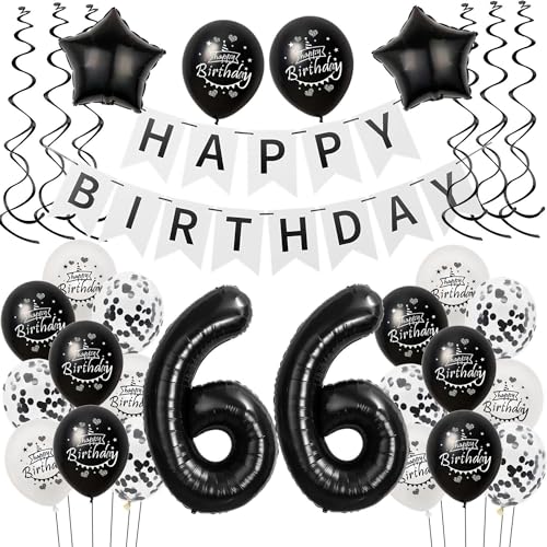Luftballons 66 Geburtstag Dekoration Frauen Mann Schwarz weiß, deko 66. Geburtstag für Frauen Mann,66 Frau Geburtstagsdeko 66 jahre Männer Schwarz , Ballon 66. geburtstag Frauen deko weiß Luftballons 66 Geburtstag Dekoration Frauen Mann Schwarz weiß, deko 66. Geburtstag für Frauen Mann,66 Frau Geburtstagsdeko 66 jahre Männer Schwarz , Ballon 66. geburtstag Frauen deko weiß von Hongyantech