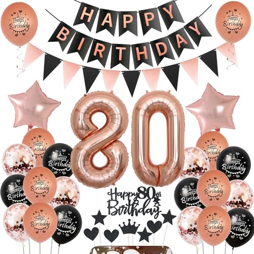 Luftballons 80 Geburtstag deko Frauen Schwarz rosegold ,ballon 80.Geburtstag deko für Frauen,deko 80 Geburtstag Frauen Tortendeko 80.geburtstag Frauen ,Geburtstagsdeko 80 jahre Frau Dekoration Luftballons 80 Geburtstag deko Frauen Schwarz rosegold ,ballon 80.Geburtstag deko für Frauen,deko 80 Geburtstag Frauen Tortendeko 80.geburtstag Frauen ,Geburtstagsdeko 80 jahre Frau Dekoration von Hongyantech