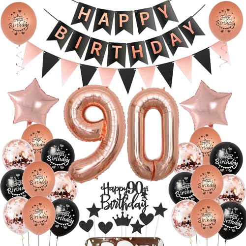 Luftballons 90 Geburtstag deko Frauen Schwarz rosegold,ballon 90.Geburtstag deko für Frauen,deko 90 Geburtstag Frauen Tortendeko 90.geburtstag Frauen,Geburtstagsdeko 90 jahre Frau Dekoration Luftballons 90 Geburtstag deko Frauen Schwarz rosegold,ballon 90.Geburtstag deko für Frauen,deko 90 Geburtstag Frauen Tortendeko 90.geburtstag Frauen,Geburtstagsdeko 90 jahre Frau Dekoration von Hongyantech