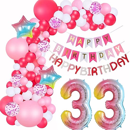 Luftballons Girlande 33 Geburtstag Deko Frauen Rosa rot Ballon Girlande 33. Geburtstag Frauen 33 Jahre Geburtstagdeko Luftballons Deko 33. Geburtstag Frau Luftballons Happy 33 Birthday Dekoration Luftballons Girlande 33 Geburtstag Deko Frauen Rosa rot Ballon Girlande 33. Geburtstag Frauen 33 Jahre Geburtstagdeko Luftballons Deko 33. Geburtstag Frau Luftballons Happy 33 Birthday Dekoration von Hongyantech