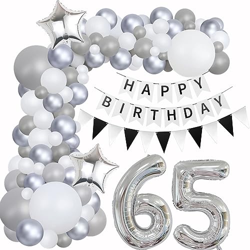 Luftballons Girlande 65 Geburtstag Deko Frauen Mann Luftballons Silber grau Weiß deko 65. Geburtstag Frau Männer 65 Jahre Geburtstagdeko Silber Happy 65 Birthday Girlande Ballons Deko Weiß silber Luftballons Girlande 65 Geburtstag Deko Frauen Mann Luftballons Silber grau Weiß deko 65. Geburtstag Frau Männer 65 Jahre Geburtstagdeko Silber Happy 65 Birthday Girlande Ballons Deko Weiß silber von Hongyantech