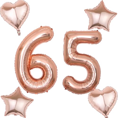 Rosegold Luftballons Zahl 65+4 pcs herz/stern Folienballon Zahl 65 .Geburtstag frau mädchen,65" Riesenzahl Ballons 65 .geburtstagsdeko frauen,Zahlenballon 65, Helium Ballons 65 Zahlen Luftballon Rosegold Luftballons Zahl 65+4 pcs herz/stern Folienballon Zahl 65 .Geburtstag frau mädchen,65" Riesenzahl Ballons 65 .geburtstagsdeko frauen,Zahlenballon 65, Helium Ballons 65 Zahlen Luftballon von Hongyantech