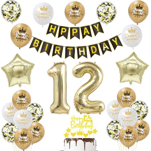 deko 12. geburtstag mädchen Junge deko Schwarz gold ballon 12. geburtstag Junge,Tortendeko 12 geburtstag luftballon 12.geburtstag deko Junge geburtstagsdeko 12 jahre Geburtstag Deko Junge Mädchen deko 12. geburtstag mädchen Junge deko Schwarz gold ballon 12. geburtstag Junge,Tortendeko 12 geburtstag luftballon 12.geburtstag deko Junge geburtstagsdeko 12 jahre Geburtstag Deko Junge Mädchen von Hongyantech