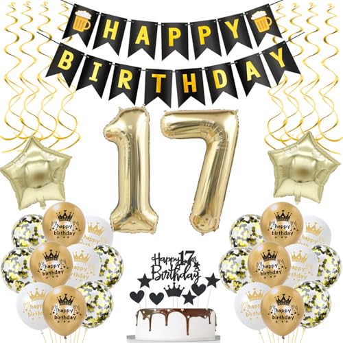 deko 17. geburtstag mädchen Junge deko Schwarz gold ballon 17. geburtstag Junge,deko 17 geburtstag Junge luftballon 17.geburtstag deko Junge geburtstagsdeko 17 jahre Geburtstag Deko Junge Mädchen deko 17. geburtstag mädchen Junge deko Schwarz gold ballon 17. geburtstag Junge,deko 17 geburtstag Junge luftballon 17.geburtstag deko Junge geburtstagsdeko 17 jahre Geburtstag Deko Junge Mädchen von Hongyantech