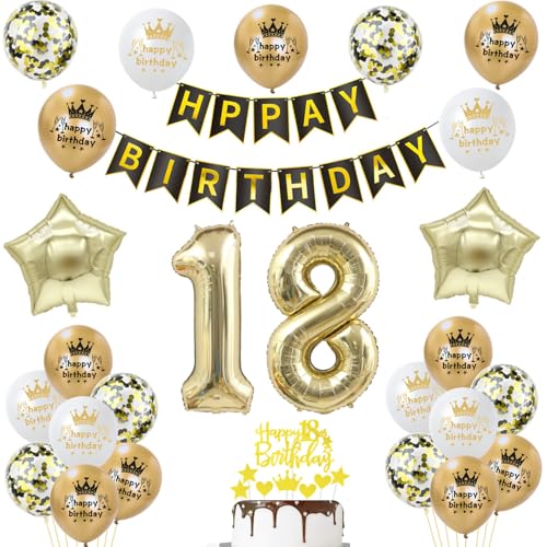 deko 18. geburtstag mädchen Junge deko Schwarz gold ballon 18. geburtstag Junge,Tortendeko 18 geburtstag luftballon 18.geburtstag deko Junge geburtstagsdeko 18 jahre Geburtstag Deko Junge Mädchen deko 18. geburtstag mädchen Junge deko Schwarz gold ballon 18. geburtstag Junge,Tortendeko 18 geburtstag luftballon 18.geburtstag deko Junge geburtstagsdeko 18 jahre Geburtstag Deko Junge Mädchen von Hongyantech