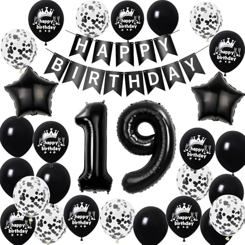 deko 19. geburtstag mädchen Junge deko Schwarz ballon 19. geburtstag mädchen deko luftballon 19. geburtstag deko Schwarz 19 Geburtstag girlande banner geburtstagsdeko 19 jahre Junge dekoration deko 19. geburtstag mädchen Junge deko Schwarz ballon 19. geburtstag mädchen deko luftballon 19. geburtstag deko Schwarz 19 Geburtstag girlande banner geburtstagsdeko 19 jahre Junge dekoration von Hongyantech