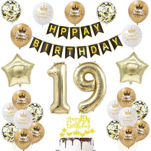 deko 19. geburtstag mädchen Junge deko Schwarz gold ballon 19. geburtstag Junge,Tortendeko 19 geburtstag luftballon 19.geburtstag deko Junge geburtstagsdeko 19 jahre Geburtstag Deko Junge Mädchen deko 19. geburtstag mädchen Junge deko Schwarz gold ballon 19. geburtstag Junge,Tortendeko 19 geburtstag luftballon 19.geburtstag deko Junge geburtstagsdeko 19 jahre Geburtstag Deko Junge Mädchen von Hongyantech