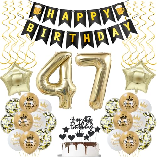 deko 47. geburtstag Frauen Mann deko Schwarz gold ballon 47. geburtstag Mann,deko 47 geburtstag Mann Schwarz luftballon 47.geburtstag deko Mann geburtstagsdeko 47 jahre Geburtstag Deko Männer Frau deko 47. geburtstag Frauen Mann deko Schwarz gold ballon 47. geburtstag Mann,deko 47 geburtstag Mann Schwarz luftballon 47.geburtstag deko Mann geburtstagsdeko 47 jahre Geburtstag Deko Männer Frau von Hongyantech