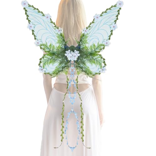 Elfenflügel für Kinder | Kostüm Schmetterlingsflügel mit 3D Blumen und Blättern,Kreatives Zubehör Verkleidungskostüm für Mädchen Damen Cosplay Halloween Fasching Elfenflügel für Kinder | Kostüm Schmetterlingsflügel mit 3D Blumen und Blättern,Kreatives Zubehör Verkleidungskostüm für Mädchen Damen Cosplay Halloween Fasching von Honhoha