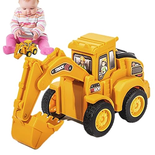 Honhoha BAU-LKW-Spielzeug | Spielzeug für Baufahrzeuge - Wiederverwendbares Bulldozer-Bagger-Spielzeug, Straßenwalzenbohrer, Auto-Pfahlantrieb, Geburtstagsgeschenk für Kleinkinder, Mädchen, Kinder von Honhoha
