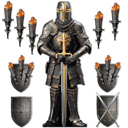 Honoson 10 Stück Mittelalterliche Party-Dekorationen, Schloss-Dekorationen, Gelenkanzug der Rüstung, Ritter, ausgeschnittene Taschenlampen-Requisiten, mittelalterliches Schild für Geburtstag, Honoson 10 Stück Mittelalterliche Party-Dekorationen, Schloss-Dekorationen, Gelenkanzug der Rüstung, Ritter, ausgeschnittene Taschenlampen-Requisiten, mittelalterliches Schild für Geburtstag, von Honoson