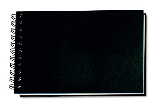 Honsell 30223 Skizzenbuch mit Spiralbindung Hardcover, DIN A3 Querformat, 60 Blatt, 140 g/m, mattes Zeichenpapier, radierfest, säurefrei und alterungsbeständig, schwarz weiß von Honsell