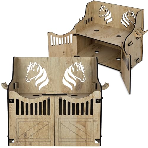 Hoofly Hobby Horse Stall Wandhalterung - Praktisches Hobby Horse Zubehör mit Türen, Stauraum & Haken/Idealer Pferdestall Hobby Horsing 2 Pferde/Wand Halterung für 2 Hobby Horse Steckenpferde Stall Hoofly Hobby Horse Stall Wandhalterung - Praktisches Hobby Horse Zubehör mit Türen, Stauraum & Haken/Idealer Pferdestall Hobby Horsing 2 Pferde/Wand Halterung für 2 Hobby Horse Steckenpferde Stall von Hoofly