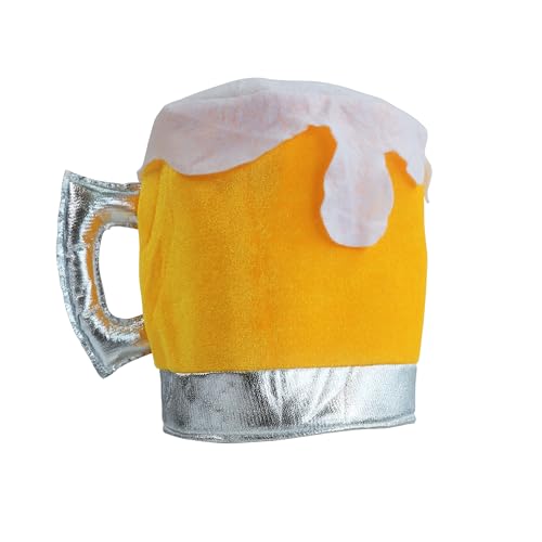 Hooin Bierkrughut. Handgefertigter Partyhut mit Bierkrug-Kopfbedeckung. von Hooin
