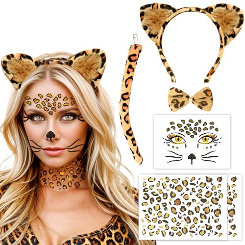 Hook Leoparden Ohren Haarreif KostüM Damen Kinder, Leopard Ohren Haarreif KostüM Für Kinder und Damen Karneval, Um Ihren Karneval Leopard Set zu Schaffen!-2 Hook Leoparden Ohren Haarreif KostüM Damen Kinder, Leopard Ohren Haarreif KostüM Für Kinder und Damen Karneval, Um Ihren Karneval Leopard Set zu Schaffen!-2 von Hook