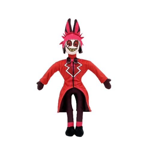 Hoomall Hazbin Hotel Plush Hazbin Hotel Plüsch Puppe Niedlich Plüshies Stofftier Alastor Anime Figuren Deko Kinder Spielzeug Geschenk für Jungen Mädchen Fans von Hoomall