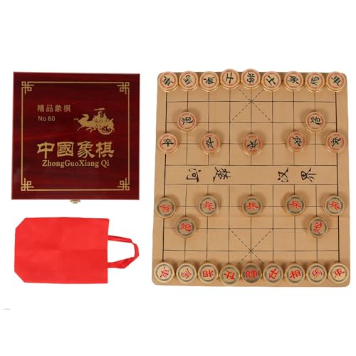 Klassisches chinesisches Schachspiel, Sammleredition, chinesisches Schach, Aluminium, goldenes traditionelles Xiangqi-Spiel mit Aufbewahrungskoffer, Brettspiel von Hoonyer