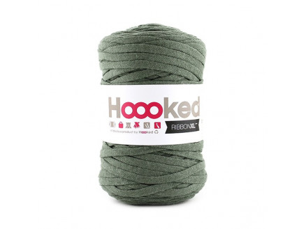 Hoooked Ribbon XL T-Shirt Garn Unicolor SP6 Armeegrün von Hoooked
