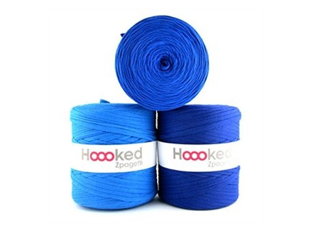 Hoooked Zpagetti T-Shirt Garn Unicolor 15 Medium-Blau-Ton 1 Stk von Hoooked