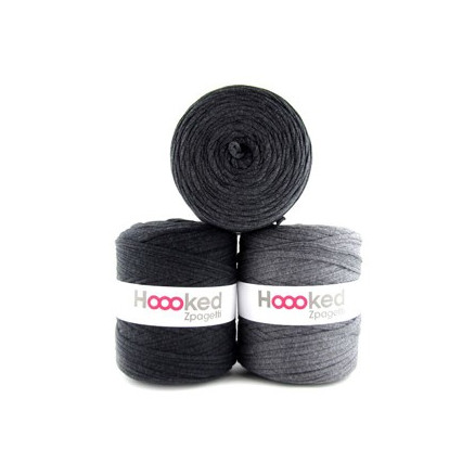 Hoooked Zpagetti T-Shirt Garn Unicolor 22 Dunkler Grauton 1 Stk von Hoooked